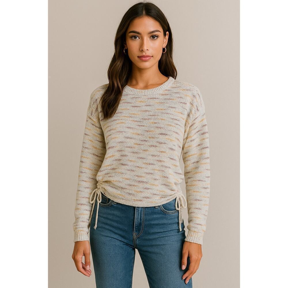 Altar’d State Multicolor Knit Drawstring Hem Sweater Size S